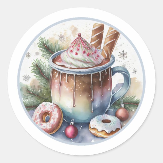 Hott Coco avec Stickers de Noël Donuts (Devant)