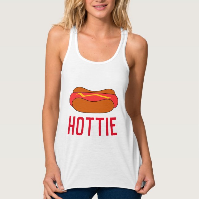 HOTTIE, CHIEN CHAUD CHAUD ROUGE CHAUD T-SHIRTS (Devant)