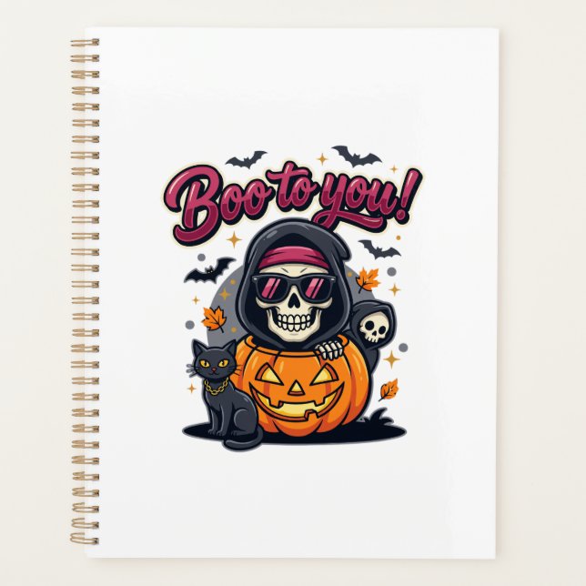 Hou à toi squelette de Halloween citrouille (Devant)