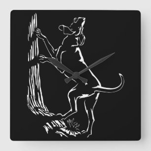 Hound Chien Horloge Chasse Chien Art Mur Horloge