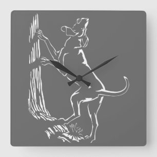 Hound Chien Horloge Chasse Chien Art Mur Horloge