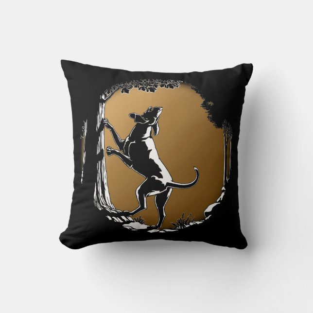 Hound Dog Art Jeter Pillow Chasse Chien Coussins (Recto)