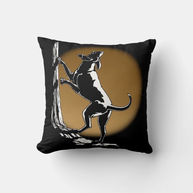 Hound Dog Art Jeter Pillow Chasse Chien Coussins (Recto)