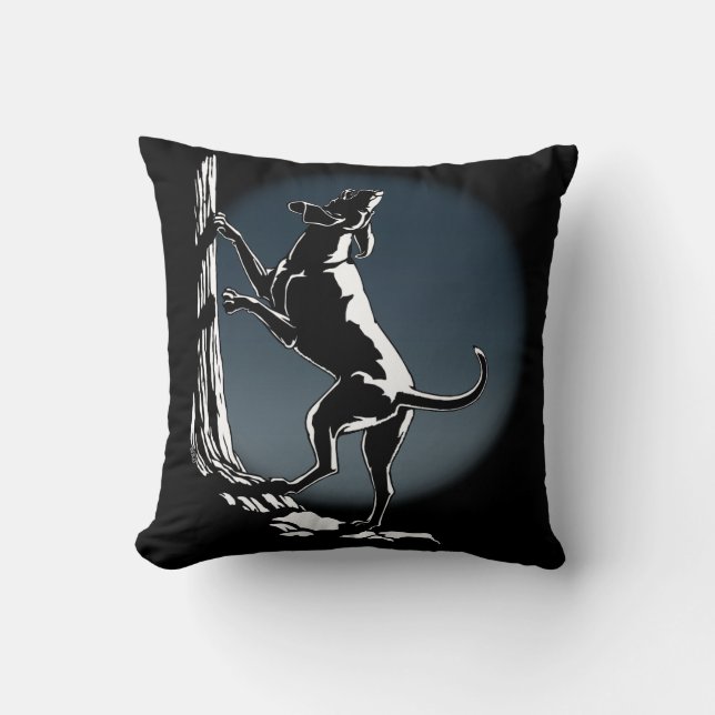 Hound Dog Art Jeter Pillow Chasse Chien Coussins (Recto)