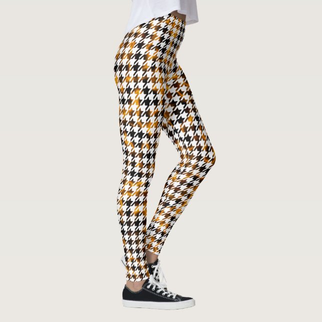 Houndstooth Flames de Leggings Motifs Plasma (Droite)