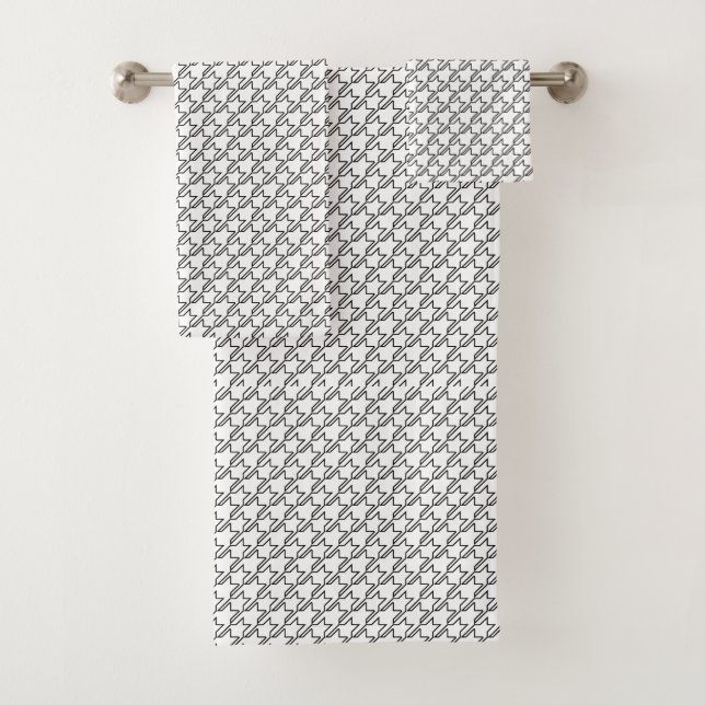 Houndstooth Hollow Motif noir et transparent (En situation)