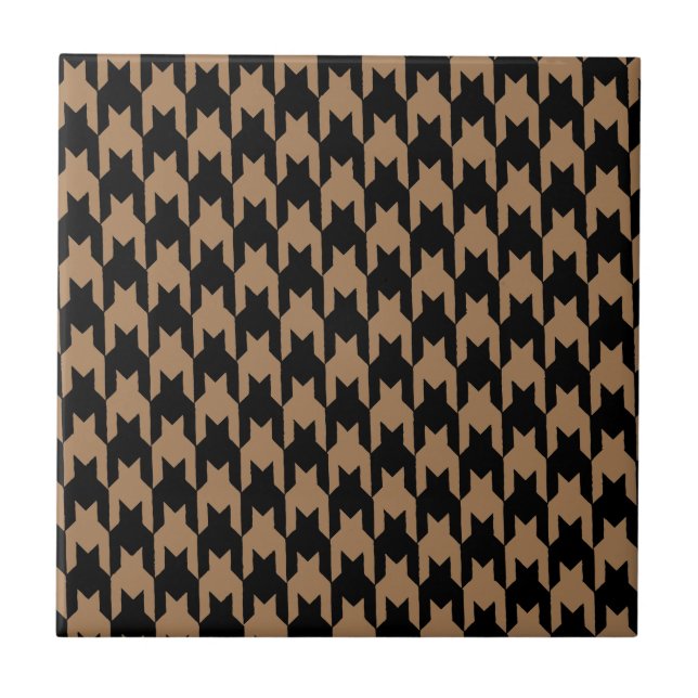 houndstooth motif carreau noir et or (Devant)