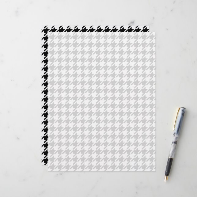Houndstooth noir et blanc par Shirley Taylor (Devant/Arrière en situation)