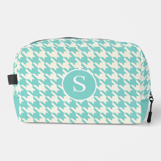 Houndstooth Robin Bleu & Blanc Imprimer Coupe Sac  (Recto)