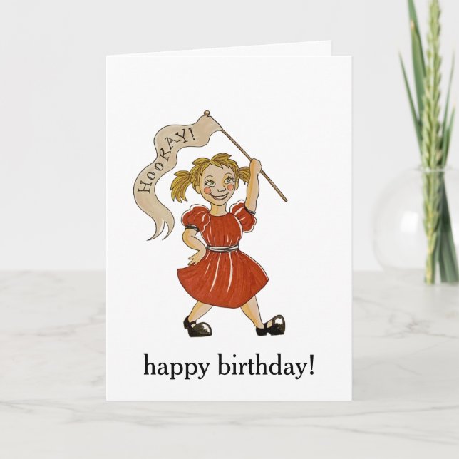 Hourra ! Carte d'anniversaire joyeux (Devant)