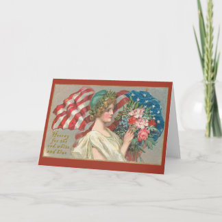 Hourra pour les cartes blanches et bleues rouges