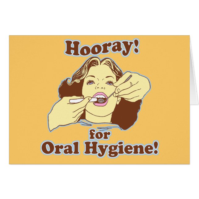Hourra pour l'hygiène buccale rétro (Devant horizontal)
