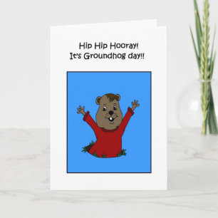 Hourra sa carte de jour de Groundhog