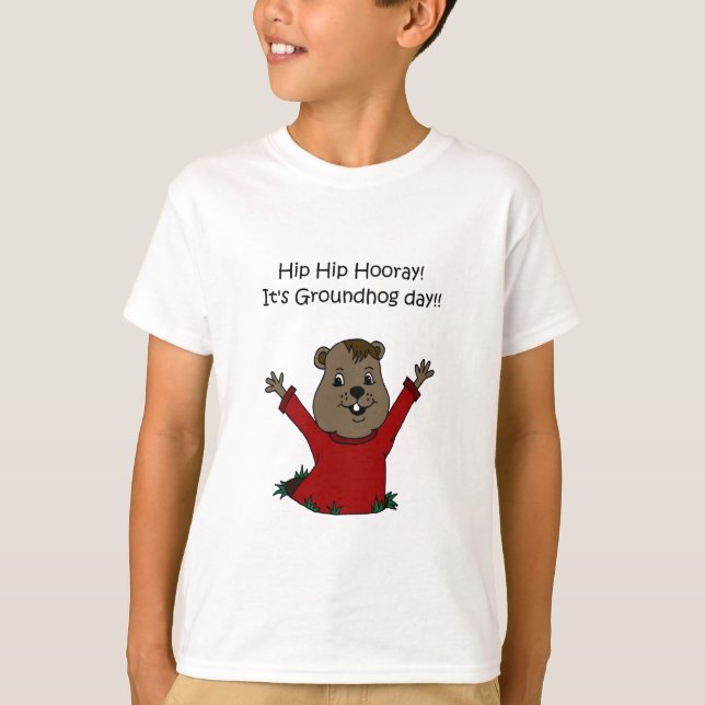 hourra son T-shirt de jour de Groundhog (Devant)