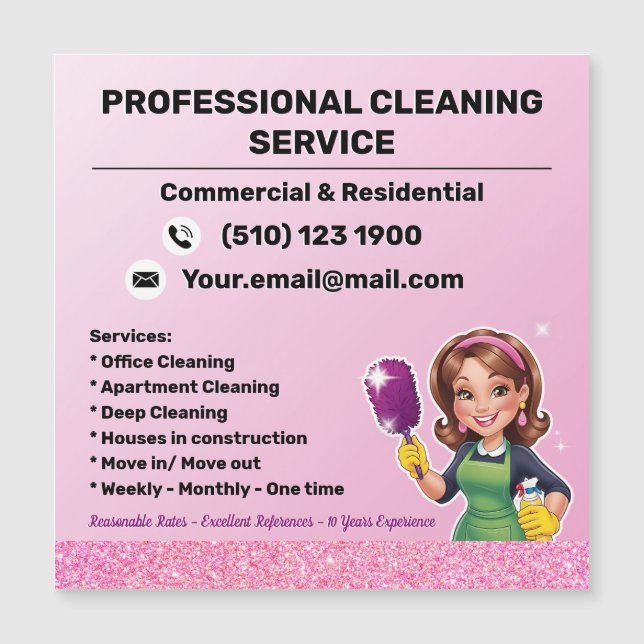 House Cleaning Service Pink Maid  (Devant)
