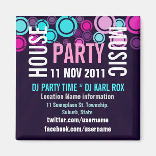House Music Party Événement Magnet promotionnel