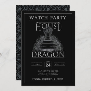 HOUSE OF THE DRAGON Watch Party Invitation