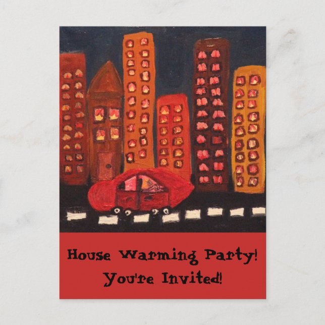 House Warming Party Original Art Design Carte post (Devant)