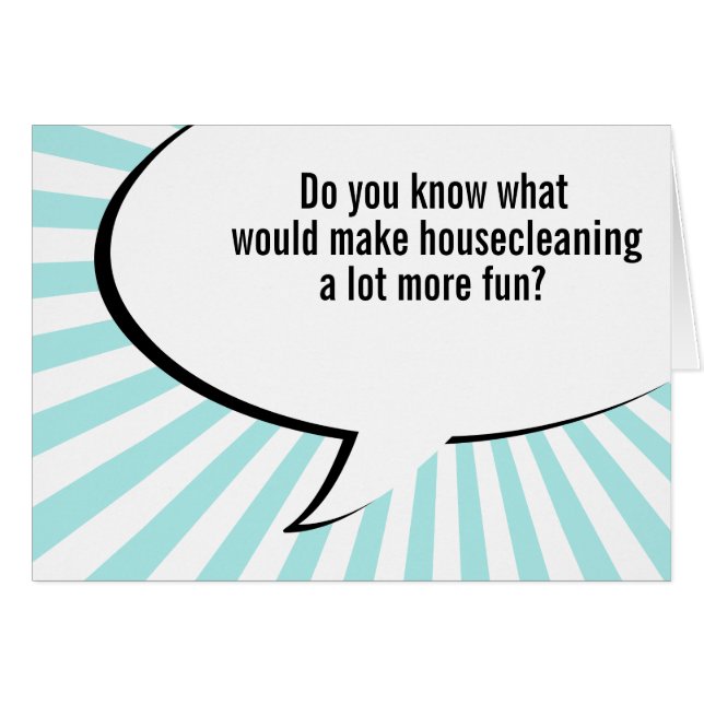 housecleaning maid joke (Devant Horizontal)