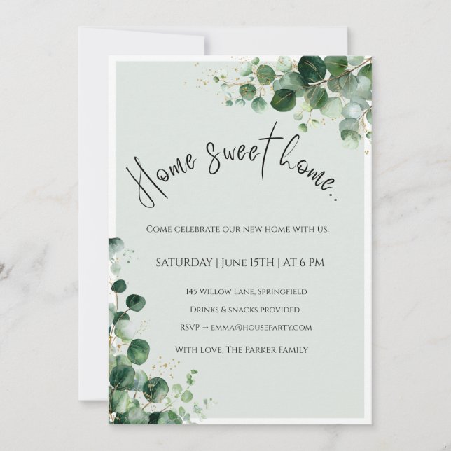 Housewarming Invitation – Home Sweet Home (Devant)