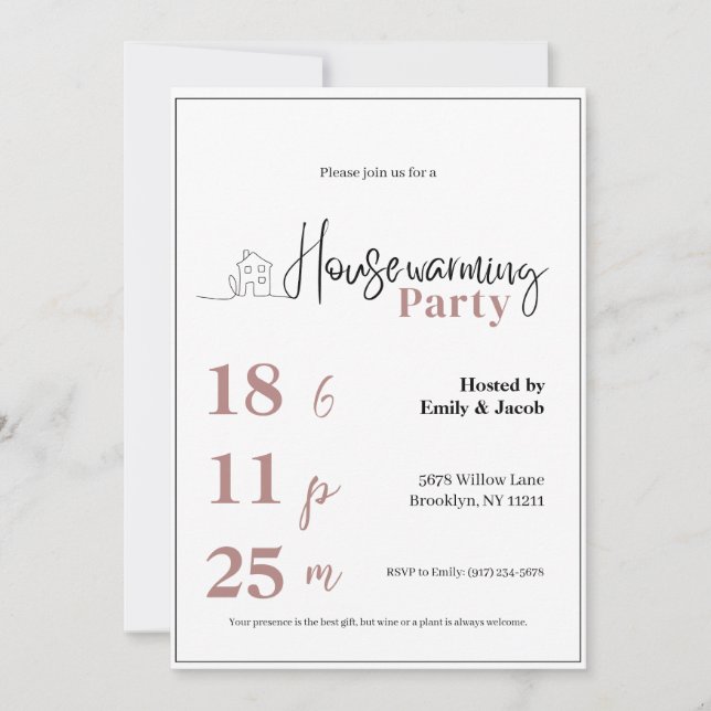 Housewarming Invitation ・ Modern New Home Party In (Devant)