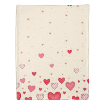 Amour, Valentines, Coeurs - Couvercle Duvet