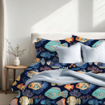 Boho Coral Reef Motif de poisson