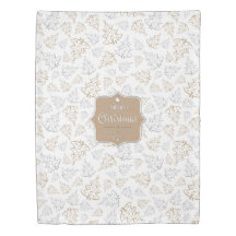 Brown et Argent Elegant Arbres de Noël Motif