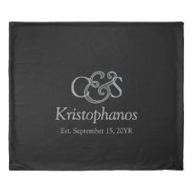 Elegant Script Initials Newlywed Monogram Gift