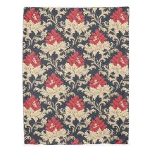 Élégantes Fleurs d'or rouge