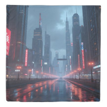 Housse de couette Neon Tomorrow – Cyberpunk Citysc