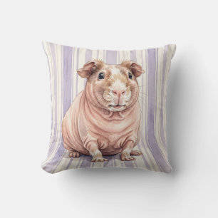 Housse de coussin aquarelle pour cochon d'Inde mai