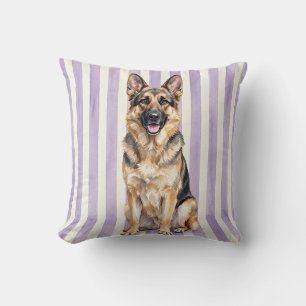 Housse de coussin Berger Allemand aquarelle