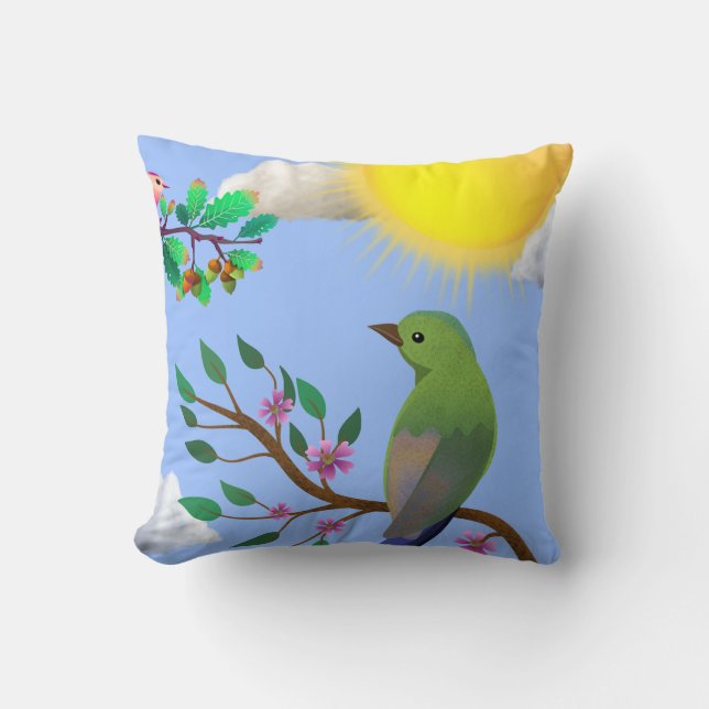 Housse de coussin chanteuse matin ensoleillé (Recto)