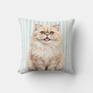 Housse de Coussin Chat à l'Aquarelle Fantaisiste