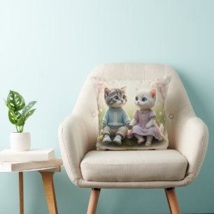 Housse de Coussin de Chat Tom & Luna, Coussin de C