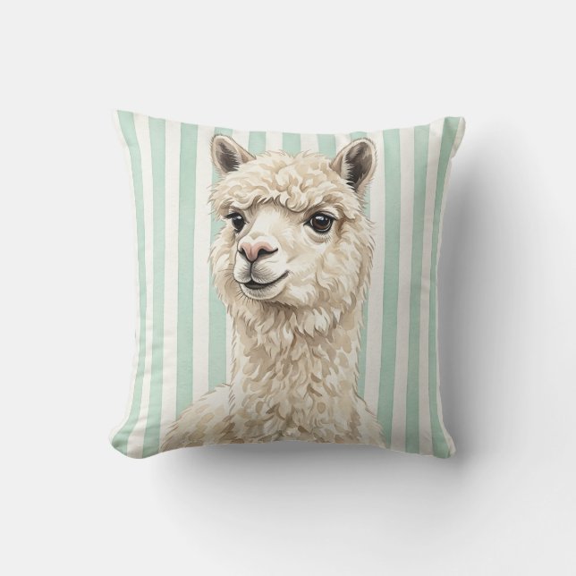 Housse de Coussin de Ferme d'Alpaga (Recto)