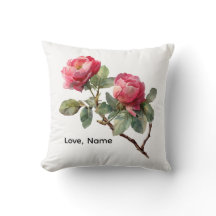Housse de coussin de fleur de rose personnalisée p