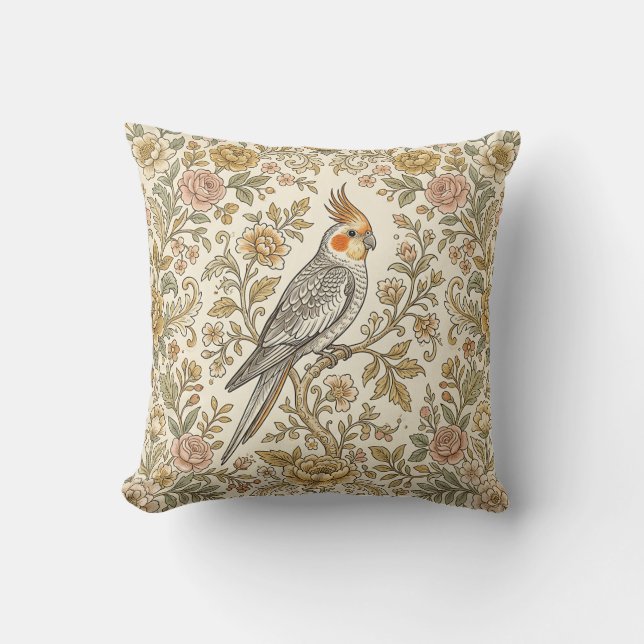 Housse de Coussin de Jardin avec Perruche (Recto)