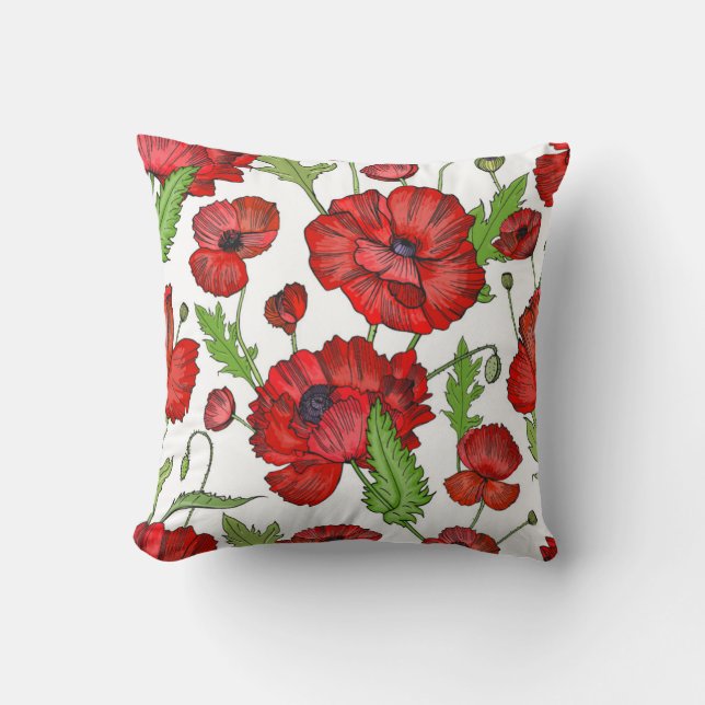 Housse de Coussin Décorative en Tapisserie Fleur d (Recto)