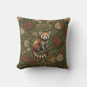Housse de Coussin Décorative Panda Rouge