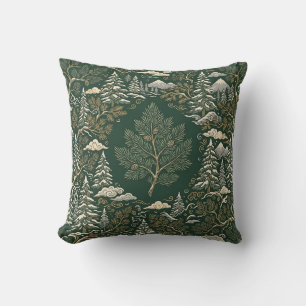 Housse de Coussin d'Hiver à Rameaux de Cèdre Parfu