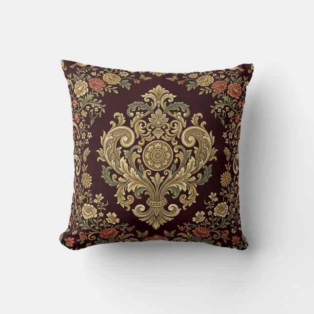 Housse de coussin en damas victorien (Recto)