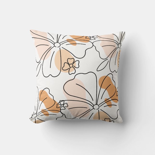 Housse de coussin floral aquarelle abstraite - Mod (Recto)