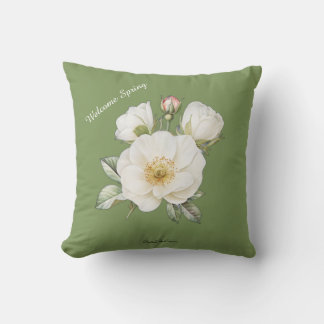 Housse de Coussin Floral Aquarelle de Printemps, P