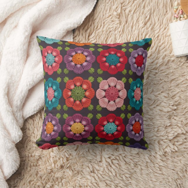 Housse de coussin florale à 20 marguerites - Décor (Couverture)