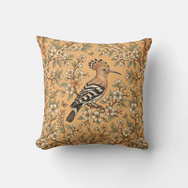 Housse de coussin jetable oiseau huppe (Recto)