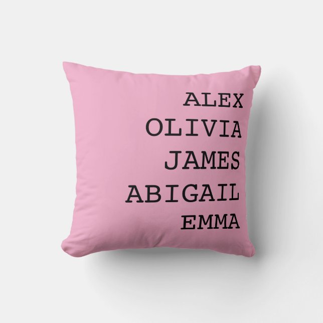 Housse de coussin jeté avec nom de famille personn (Recto)