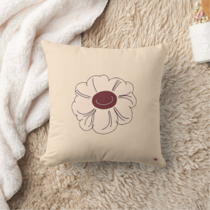 Housse de Coussin Jeté en Forme de Fleur Colorée