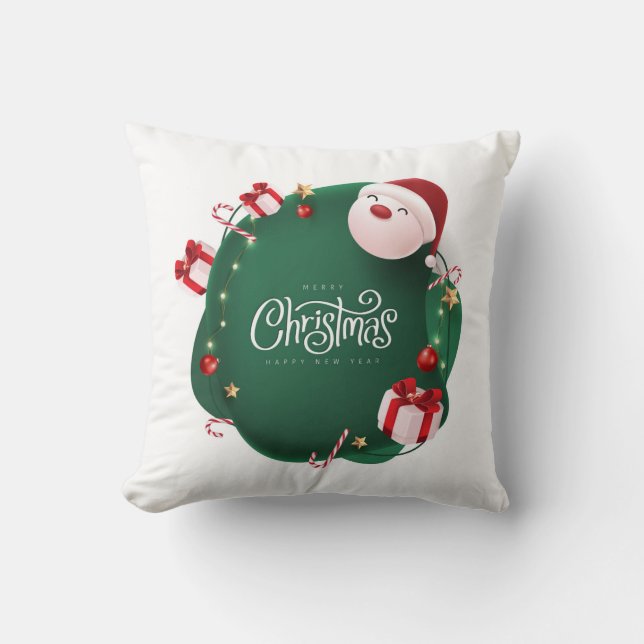 Housse de coussin Joyeux Noël (Recto)